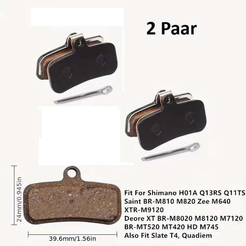 Paar bremsbeläge fahrrad - 2,